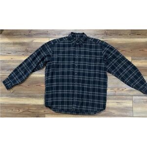 Eddie Bauer Men’s Medium Cotton Plaid Button Collar Long Sleeve Casual Shirt EUC